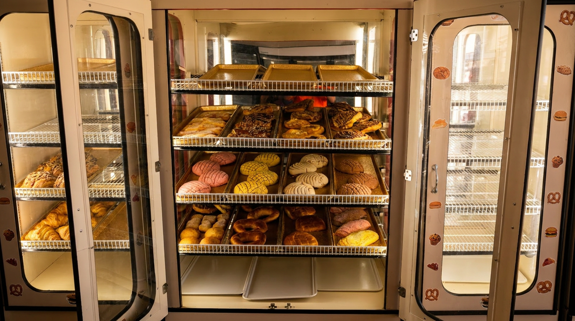 The display cases