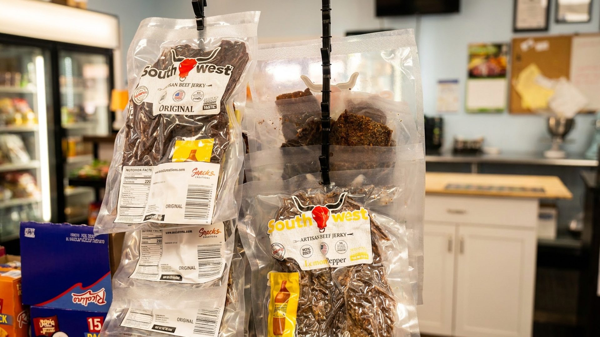 Local beef jerky and snacks